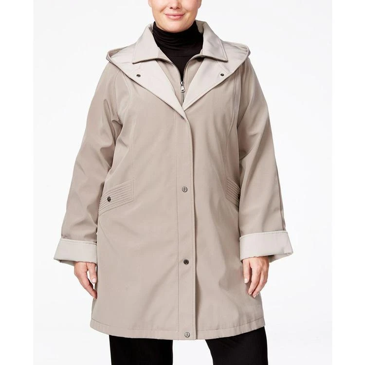 商品JONES NEW YORK|Plus Size Water-Resistant Hooded Raincoat,价格¥1646,第2张图片详细描述