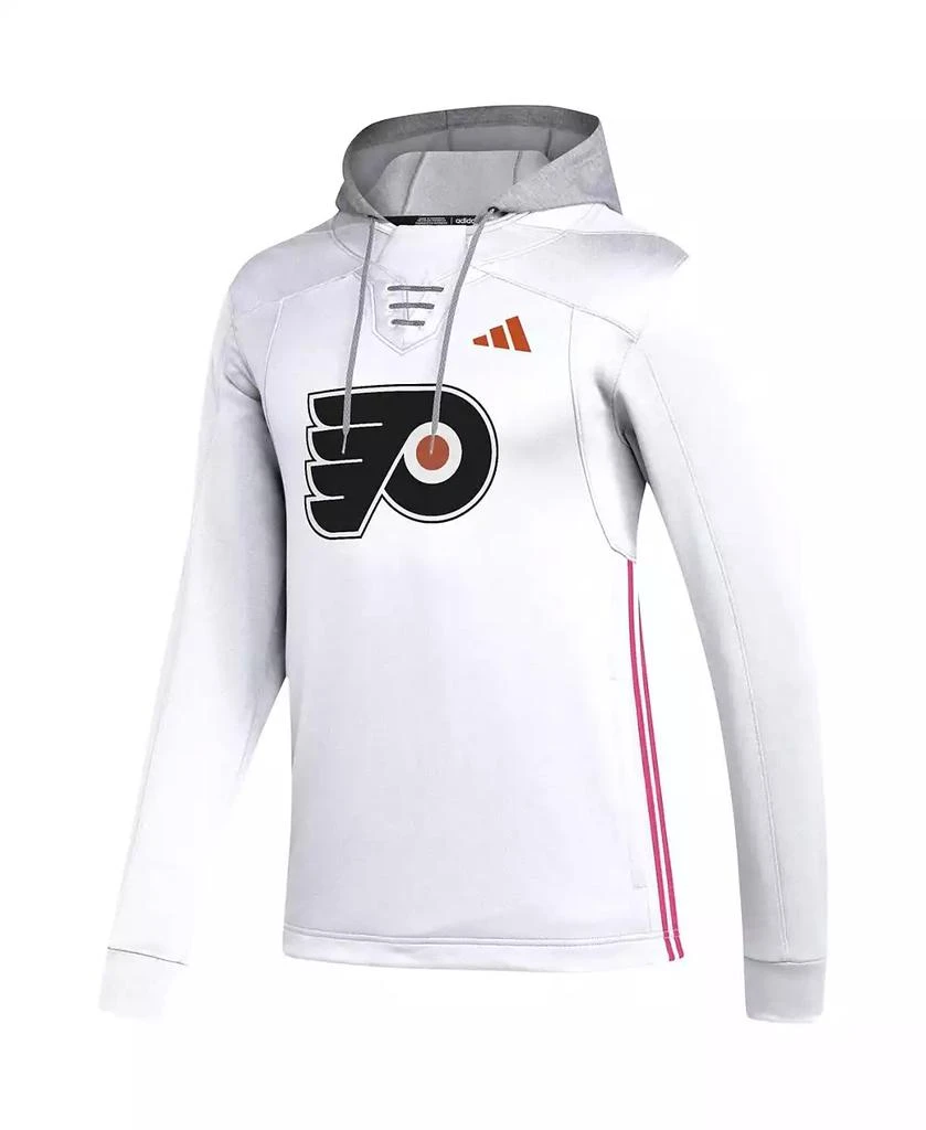 商品Adidas|Men's White Philadelphia Flyers Refresh Skate Lace AEROREADY Pullover Hoodie,价格¥772,第2张图片详细描述