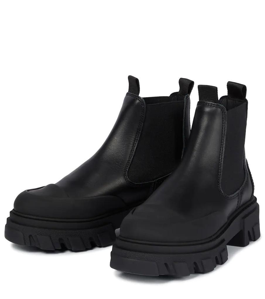 商品Ganni|Low-rise leather Chelsea boots,价格¥2869,第7张图片详细描述