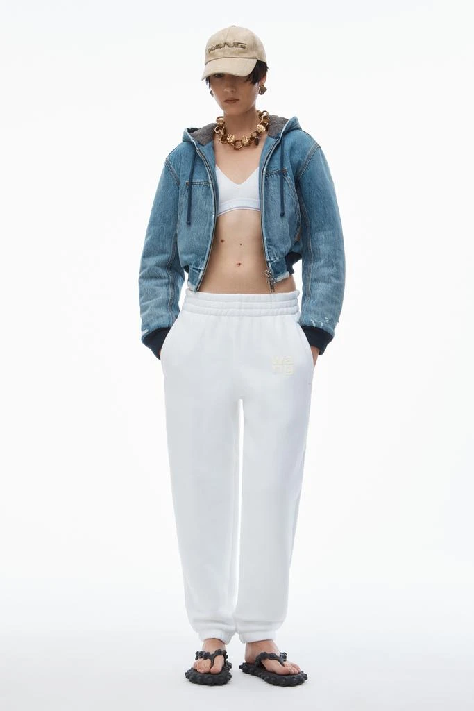 商品Alexander Wang|PUFF LOGO SWEATPANT IN STRUCTURED TERRY,价格¥2217,第1张图片