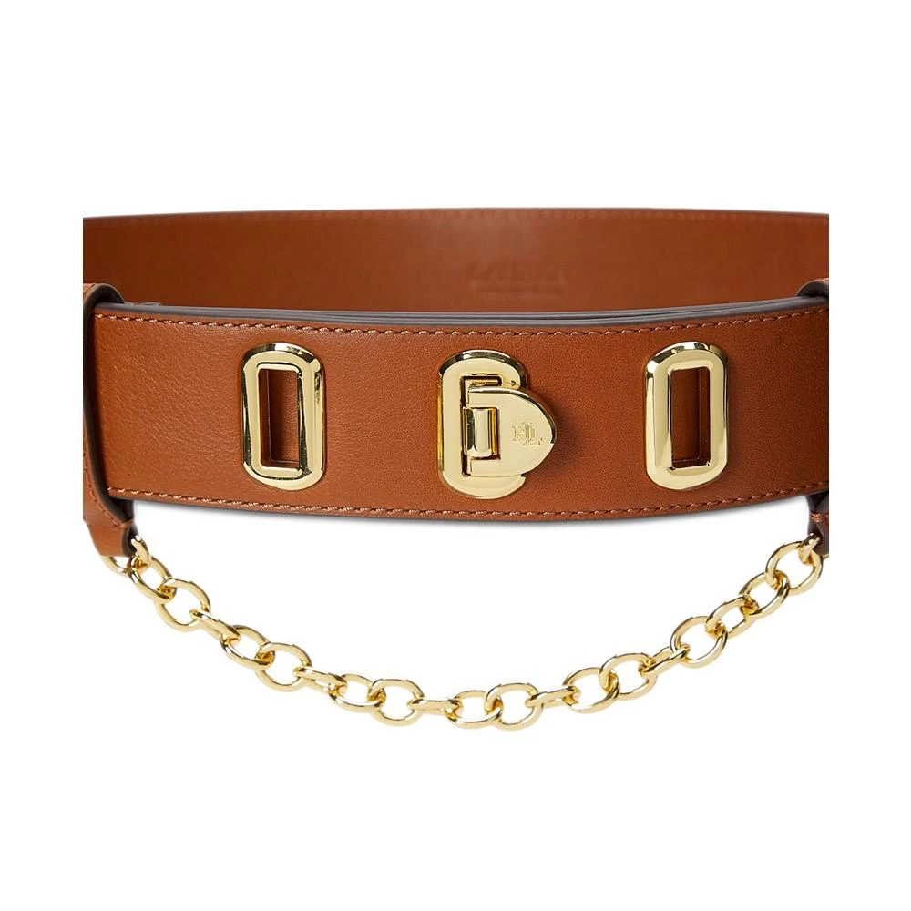 商品Ralph Lauren|Women's Leather Flip Lock Belt,价格¥873,第2张图片详细描述