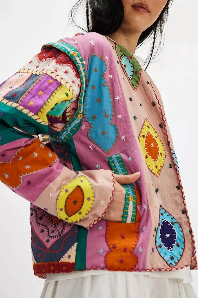 商品Victoria Leivissa|Evil Eye Jacket In Pink/rose,价格¥2395,第3张图片详细描述