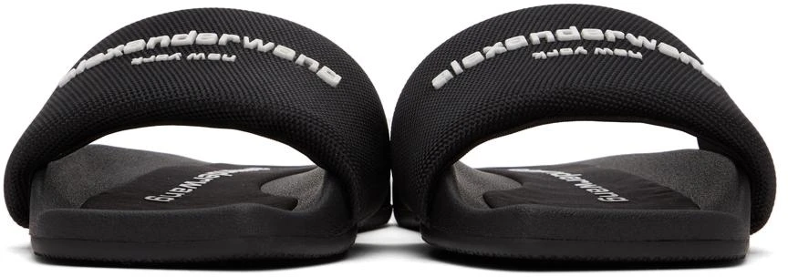 商品Alexander Wang|Black Nylon Pool Slides,价格¥1878,第2张图片详细描述