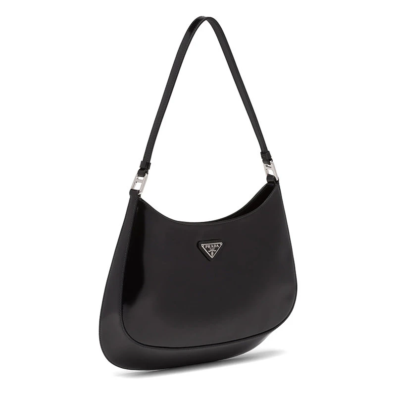 商品Prada|【预售3-7天】普拉达 Cleo系列 经典女士黑色皮革磁扣徽标贴片单肩斜挎包1BC499_ZO6_F0002_V_OOO,价格¥20517,第4张图片详细描述