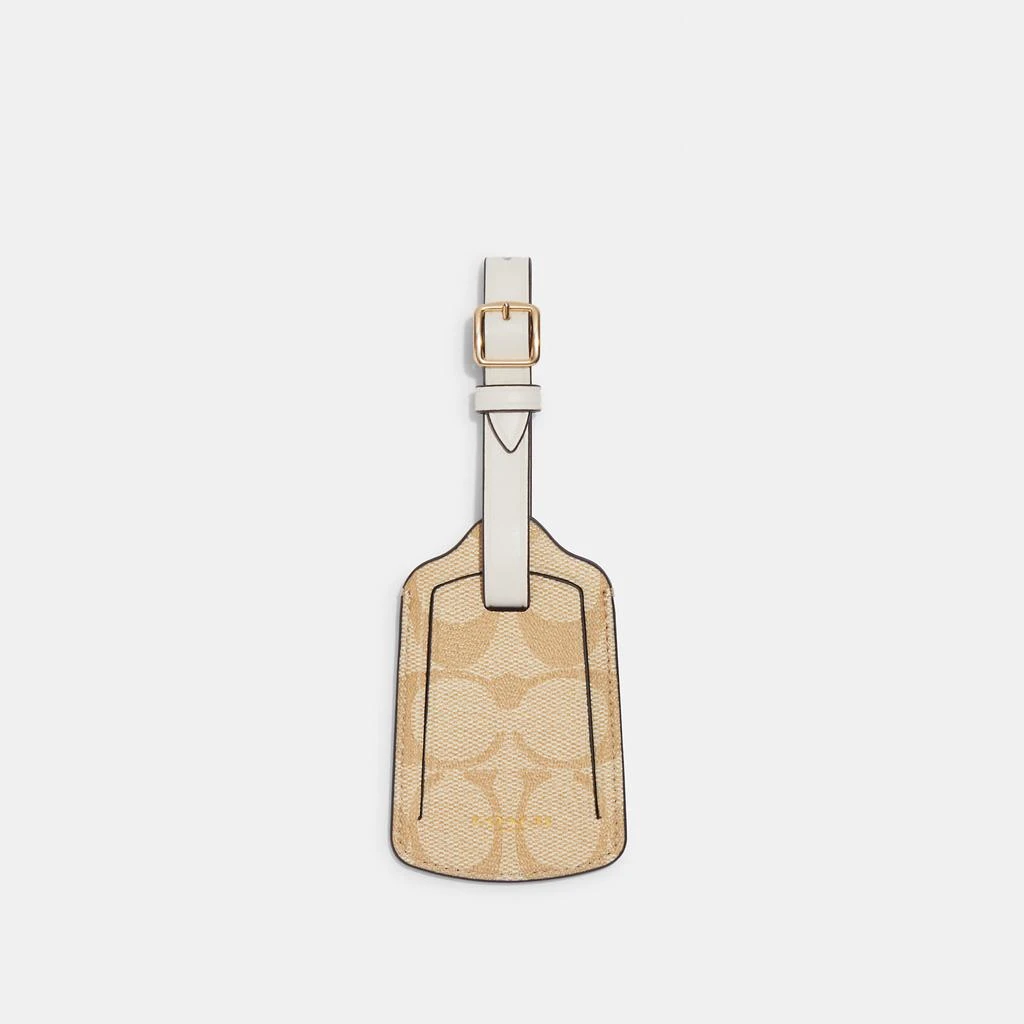 商品Coach|Coach Outlet Luggage Tag In Signature Canvas,价格¥224,第1张图片