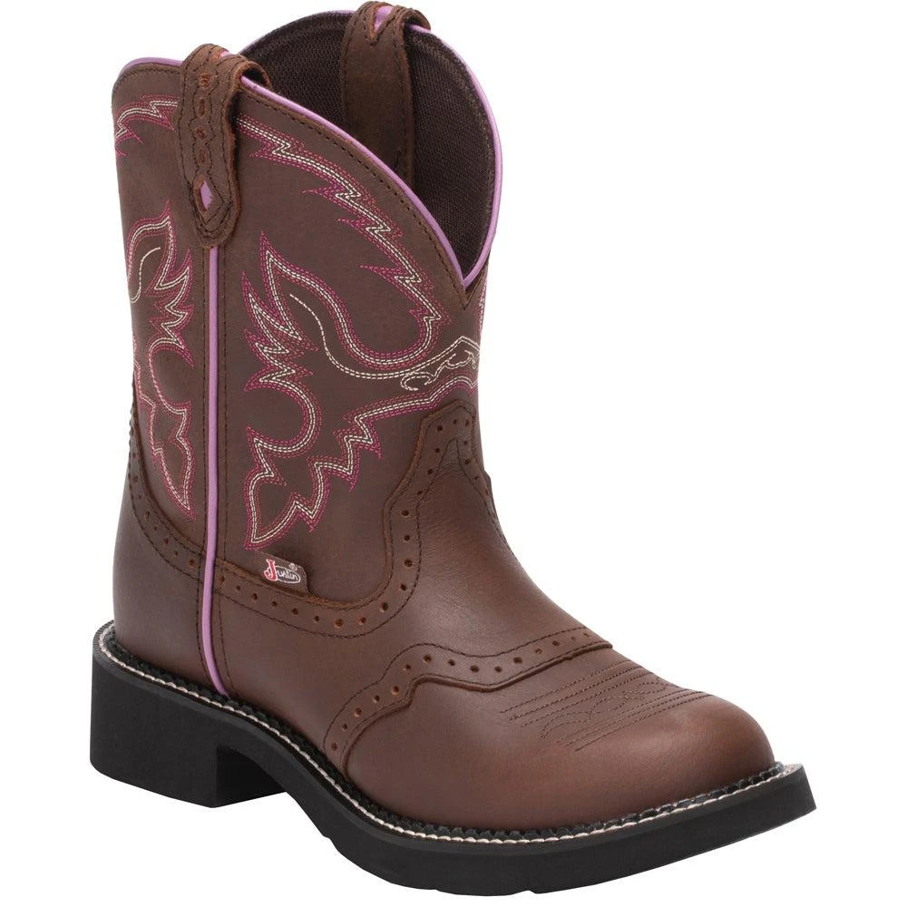 商品Justin Boots|Gemma Round Toe Cowboy Boots,价格¥908,第2张图片详细描述