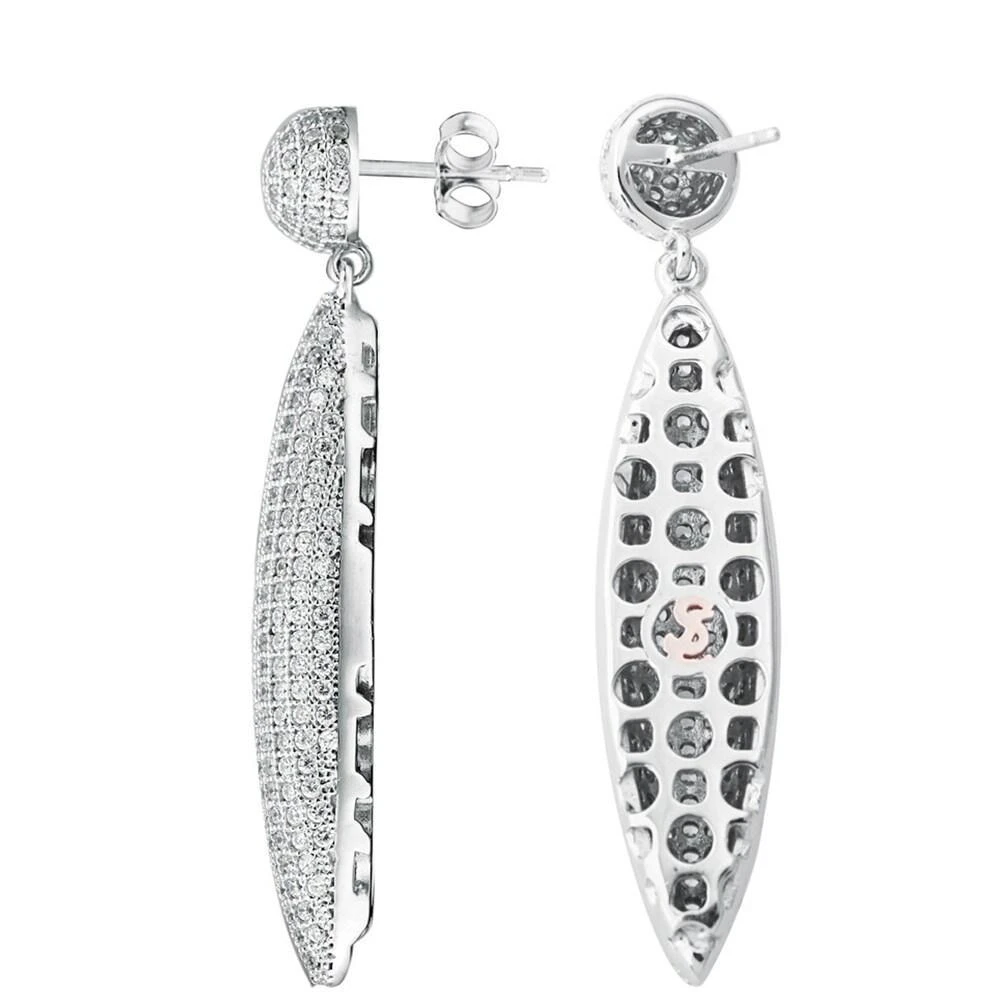 商品Suzy Levian|Pave Cubic Zirconia Sterling Silver Earrings,价格¥1017,第2张图片详细描述