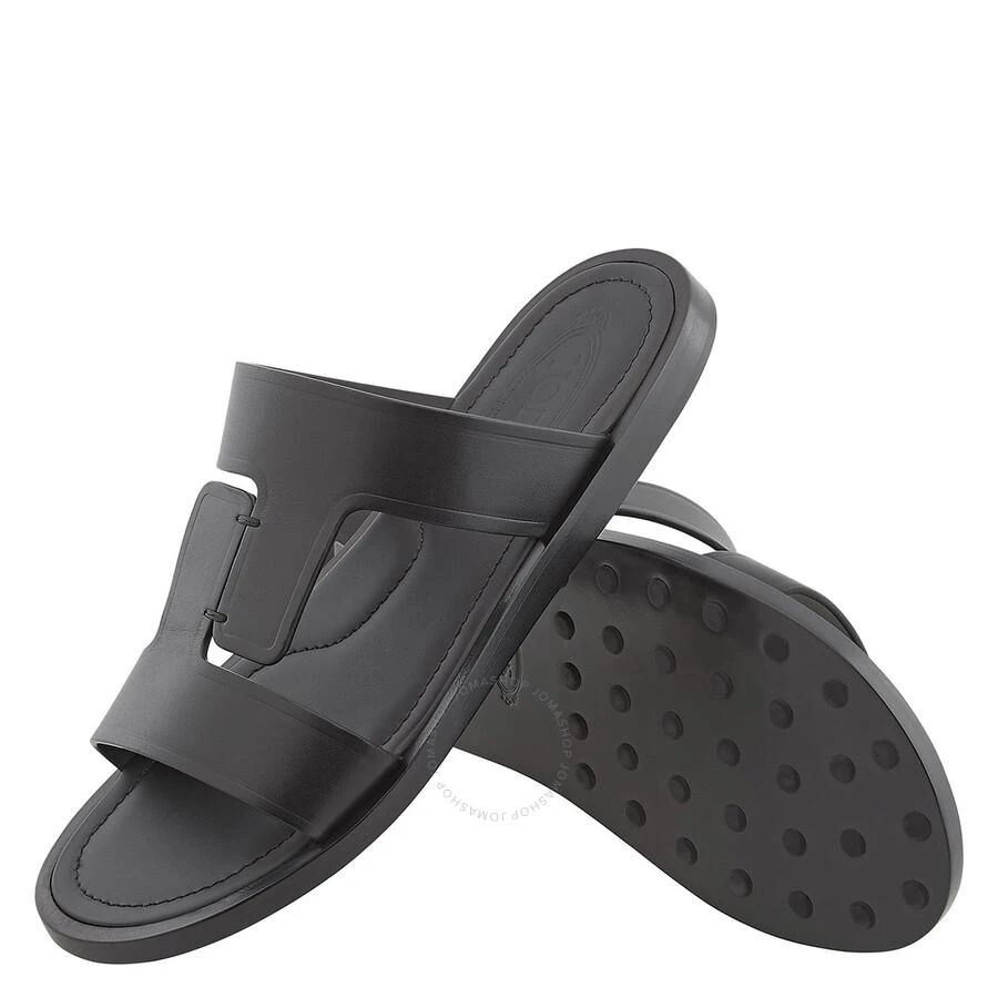 商品Tod's|Men's Black Flat Leather Sandals,价格¥1480,第2张图片详细描述