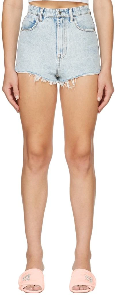 商品Alexander Wang|Blue High-Waisted Booty Shorts,价格¥1024,第1张图片