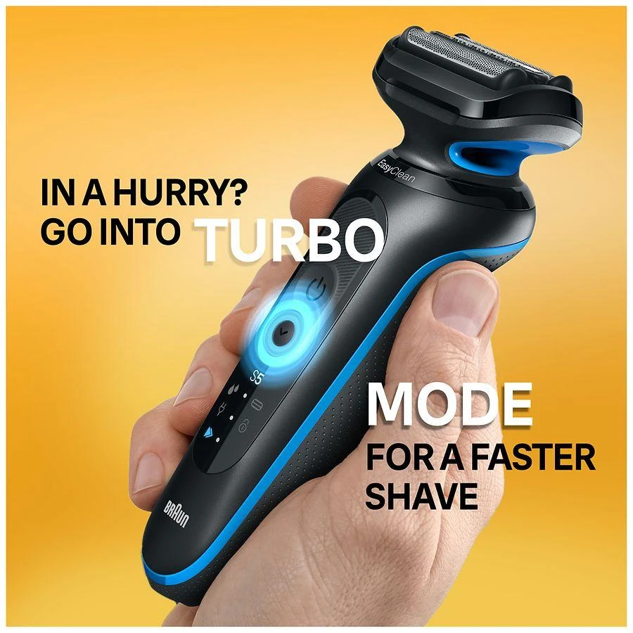 商品Braun|Electric Shaver for Men, Series 5 5118s, Wet & Dry Shave, Turbo Shaving Mode,价格¥730,第4张图片详细描述