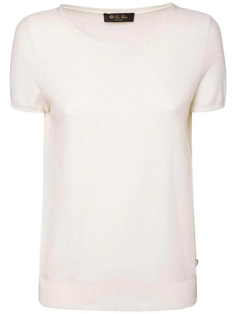 商品Loro Piana|Beausoleil Silk & Cotton Knit Top,价格¥7816,第1张图片