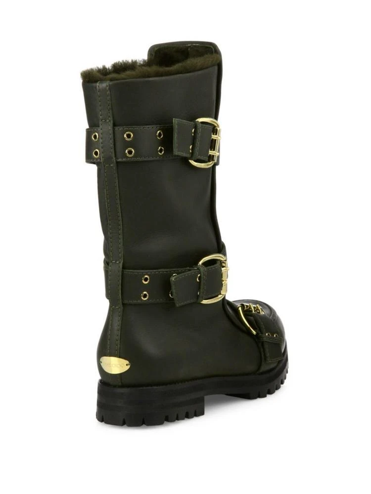 商品Jimmy Choo|Deryn Flat Leather & Shearling Boots,价格¥4796,第2张图片详细描述