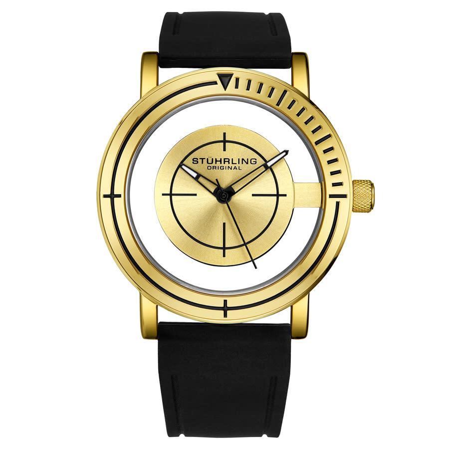 商品Stuhrling Original|Aviator Quartz Gold Dial Mens Watch M16255,价格¥701,第1张图片