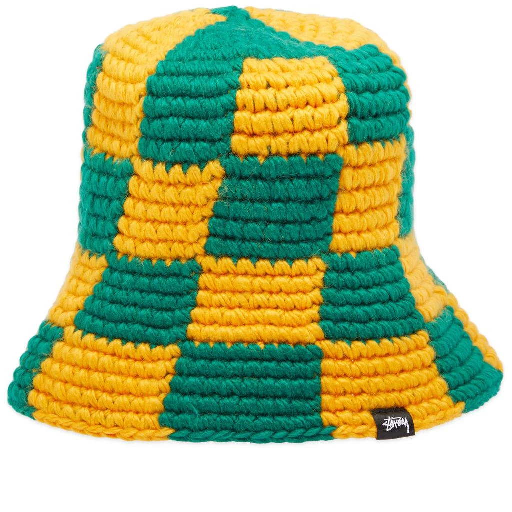 商品STUSSY|Stussy Checker Knit Bucket Hat,价格¥454,第1张图片