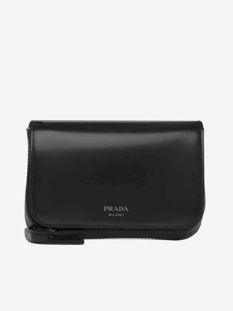 商品Prada|Leather crossbody bag,价格¥13914,第1张图片