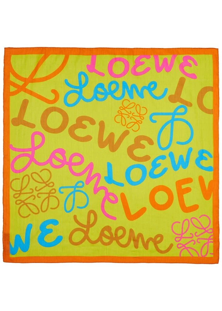 商品Loewe|Anagram-print cotton-blend scarf,价格¥1068,第1张图片