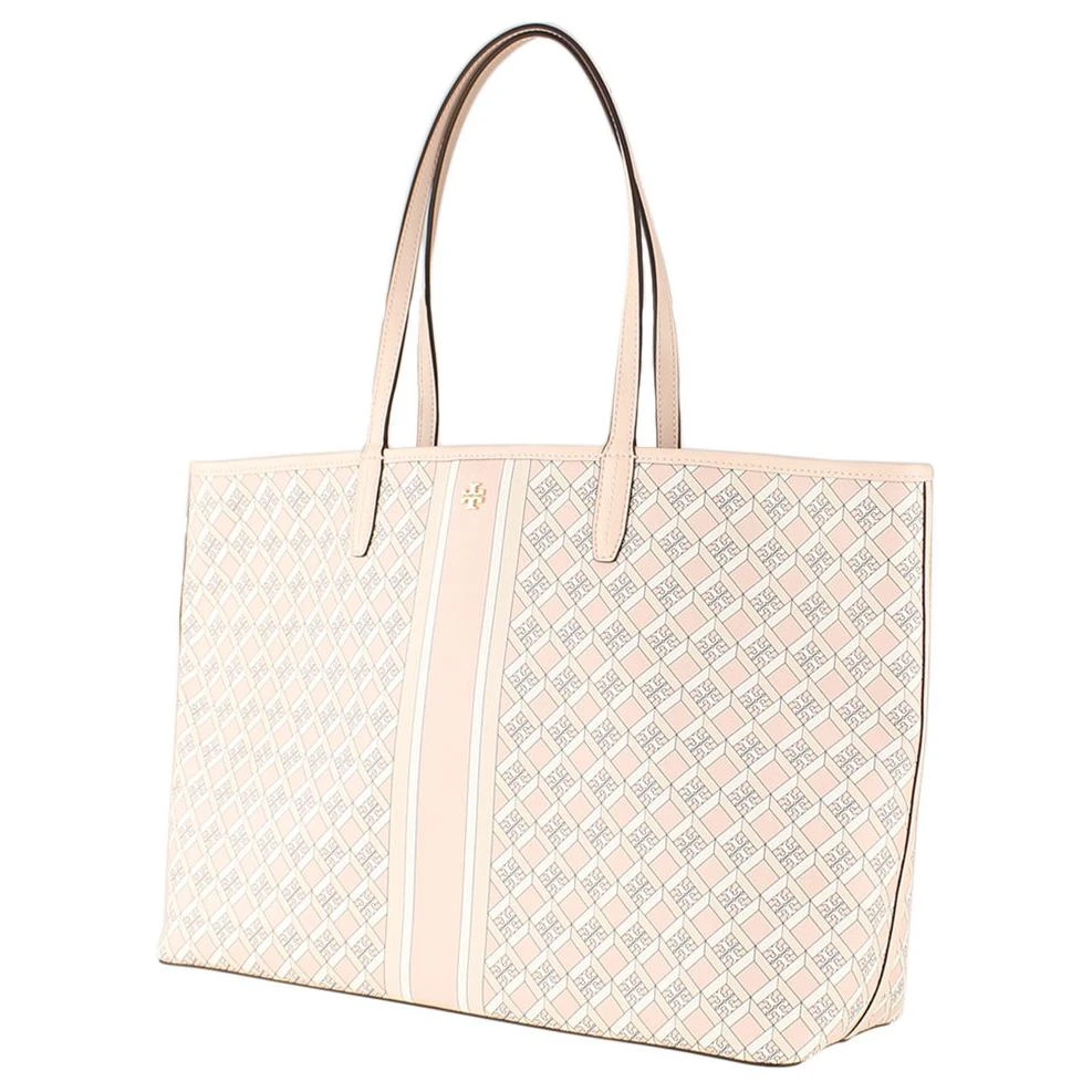 商品[国内直发] Tory Burch|汤丽柏琦 TB Perry 菱格老花通勤大容量 涂层帆布 托特包Tote包购物袋单肩手提包 大号 女款 粉色拼色,价格¥2266,第3张图片详细描述