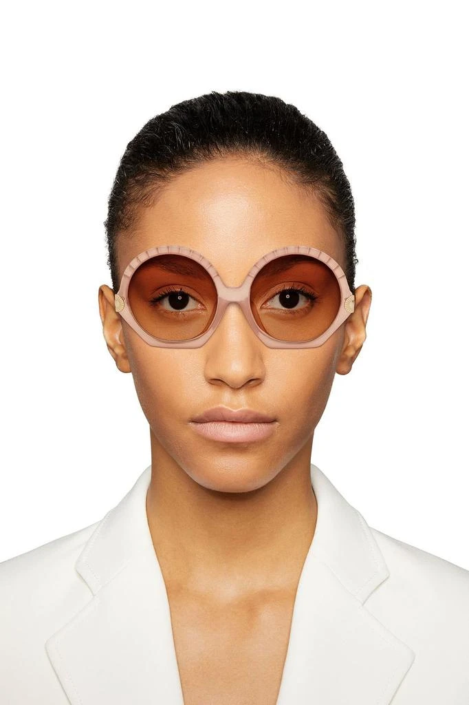 商品Chloé|Vera round-frame acetate sunglasses,价格¥952,第2张图片详细描述