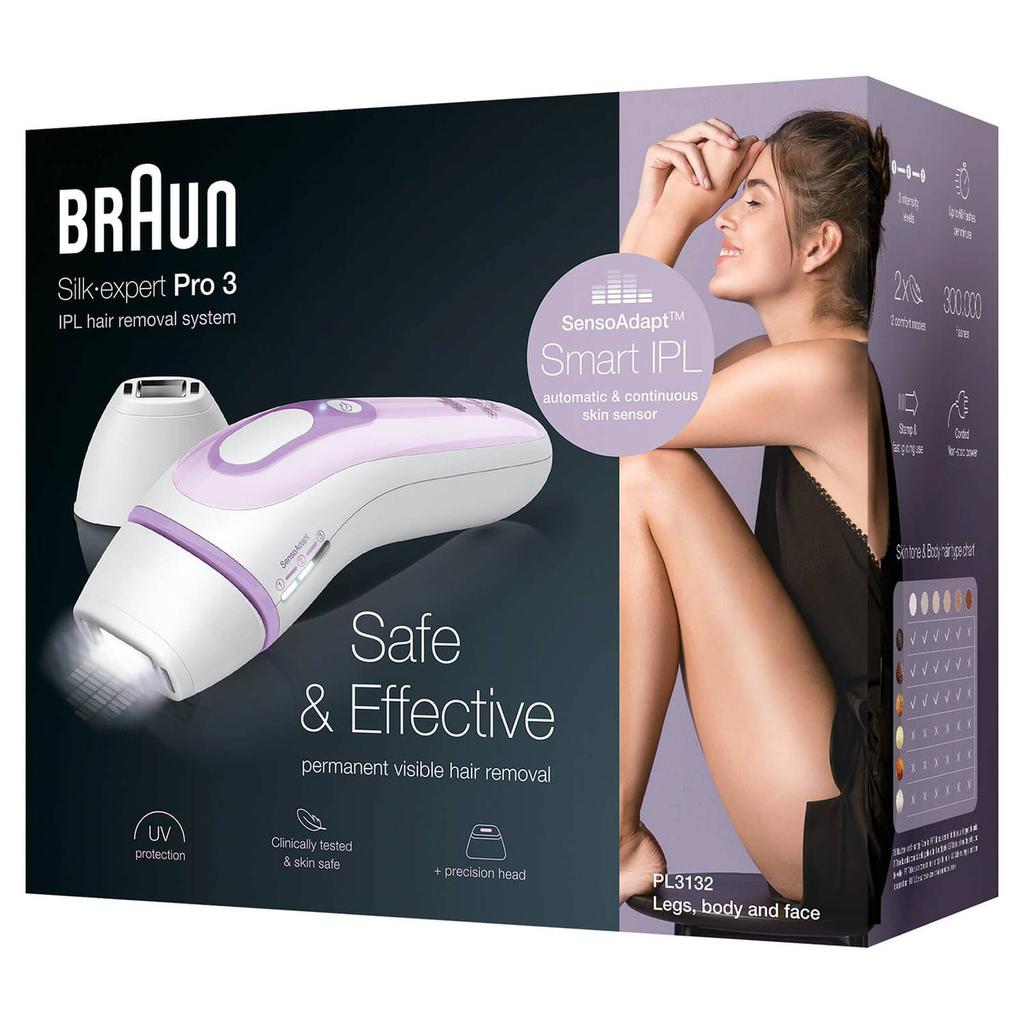 Braun Silk·expert Pro 3 PL3132 IPL, White/Purple商品第6张图片规格展示