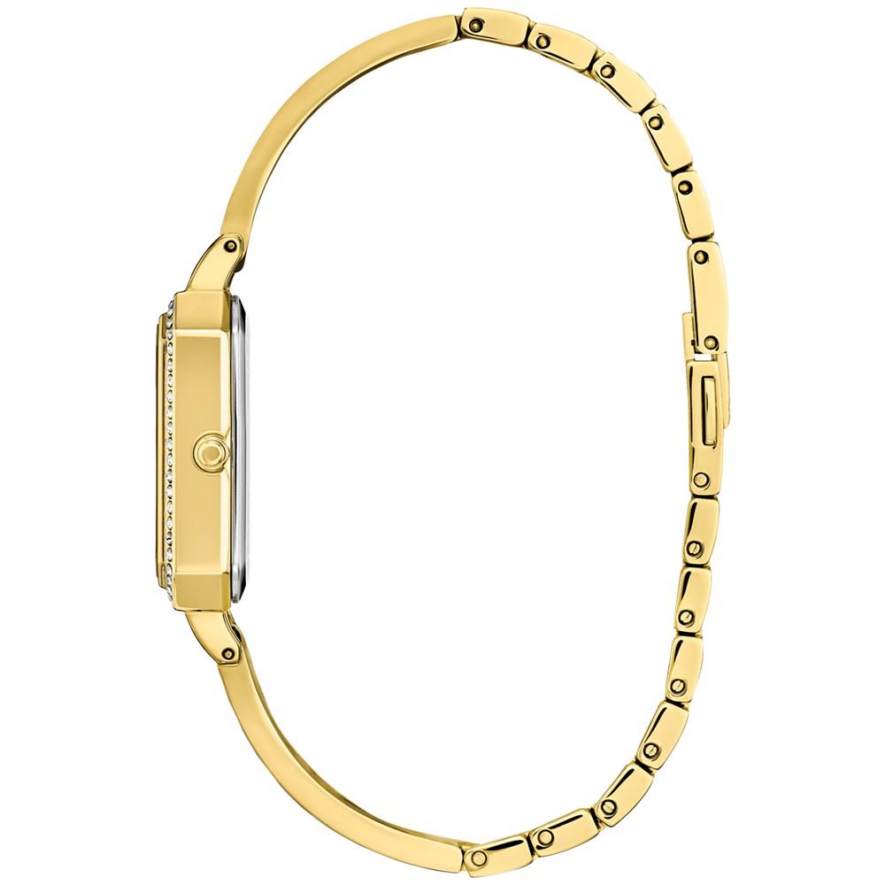 Eco-Drive Women's Crystal Gold-Tone Stainless Steel Bangle Bracelet Watch 23mm商品第2张图片规格展示