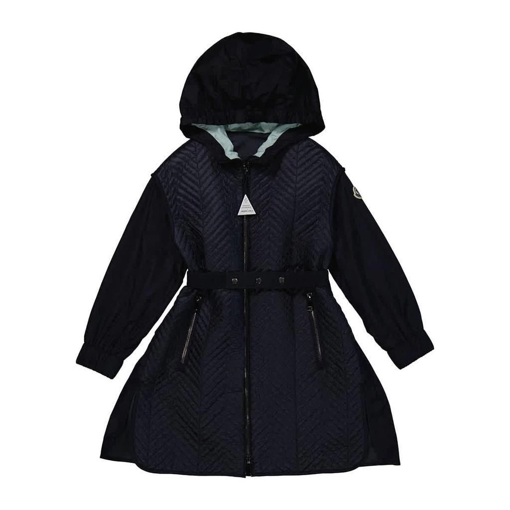 商品Moncler|Moncler Kids Navy Seldana Belted Hooded Coat, Size 4Y,价格¥2575,第1张图片