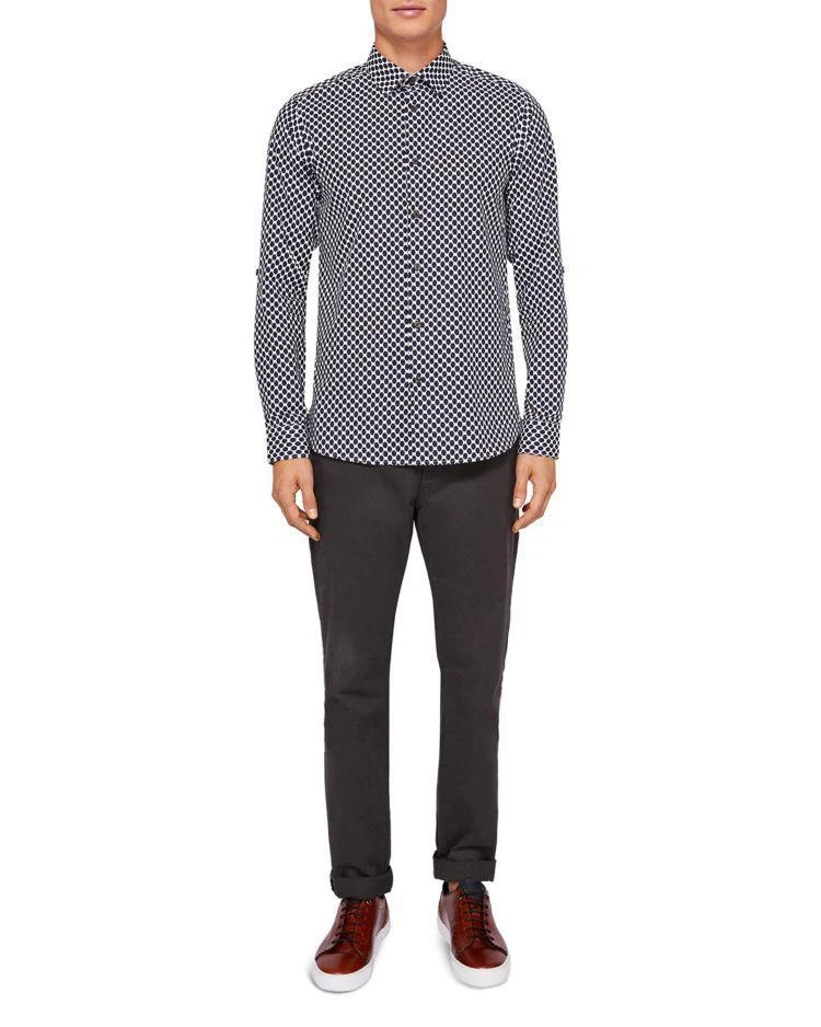 商品Ted Baker London|Ted Baker Timeten Circle Dot Printed Regular Fit Button-Down Shirt,价格¥852,第3张图片详细描述