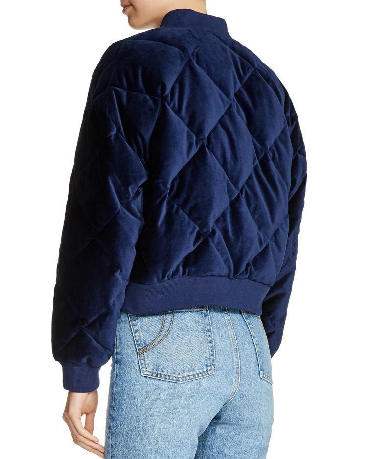 商品Maje|Balou Quilted Velvet Bomber Jacket,价格¥2203,第2张图片详细描述