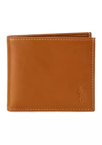 商品Ralph Lauren|Ralph Lauren Burnished Leather Billfold Wallet,价格¥390,第1张图片