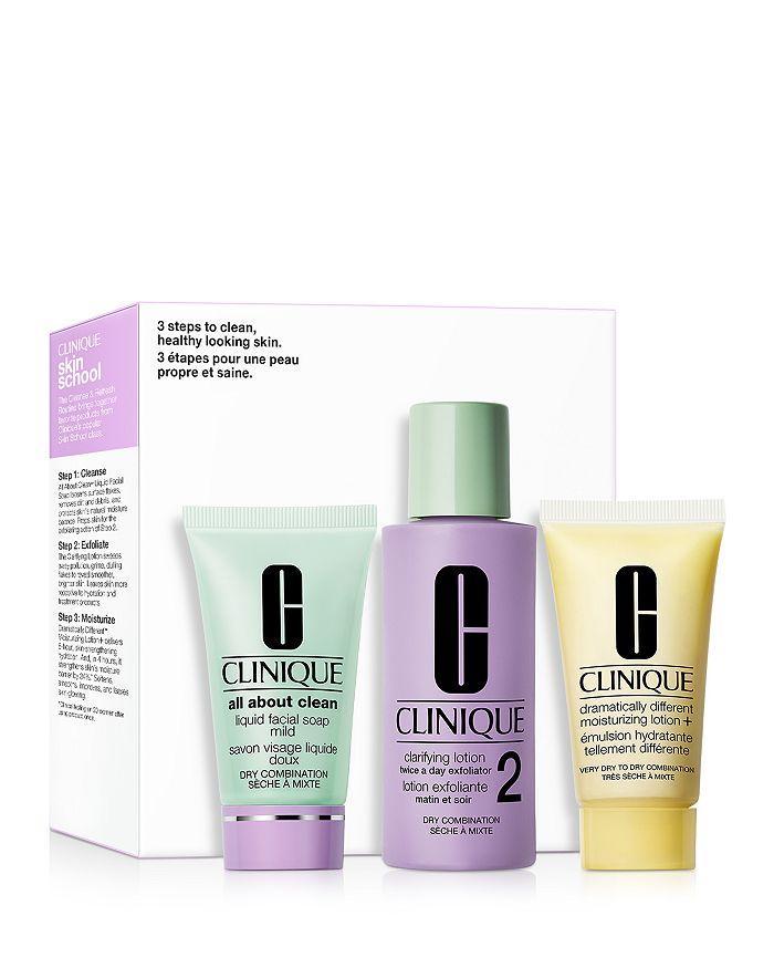 商品Clinique|Skin School Supplies Cleanser Refresher Course Set - Dry Combination,价格¥134,第1张图片