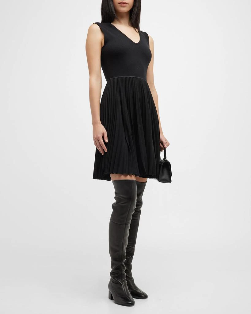 商品Theory|Sleeveless Pleated Mini Combo Dress,价格¥1820,第4张图片详细描述