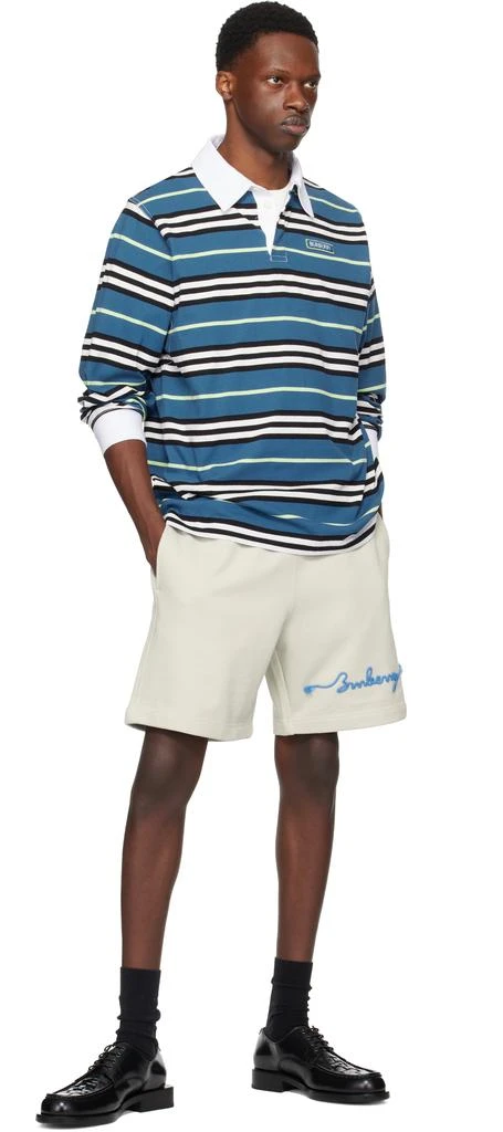 商品Burberry|Off-White Knot Logo Cotton Shorts,价格¥6557,第4张图片详细描述