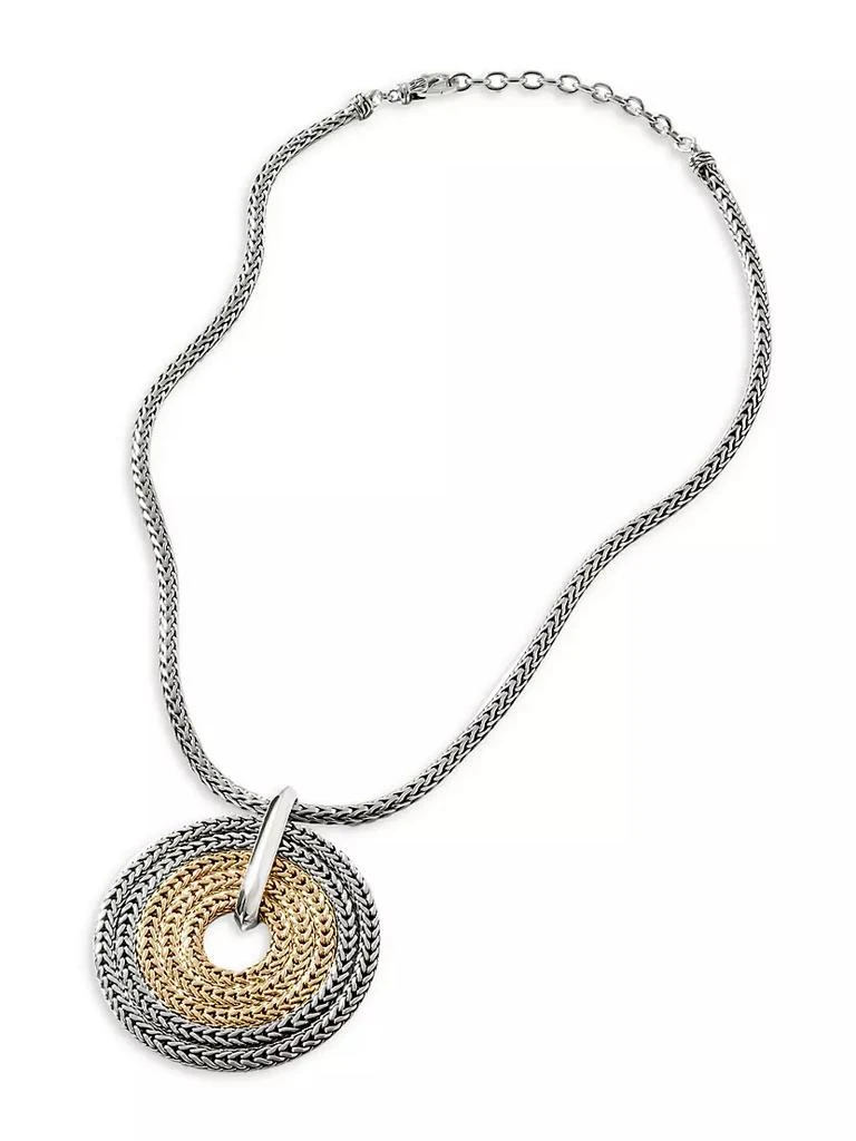 商品John Hardy|Classic Chain Sterling Silver & 18K Yellow Gold Pendant Necklace,价格¥21631,第1张图片