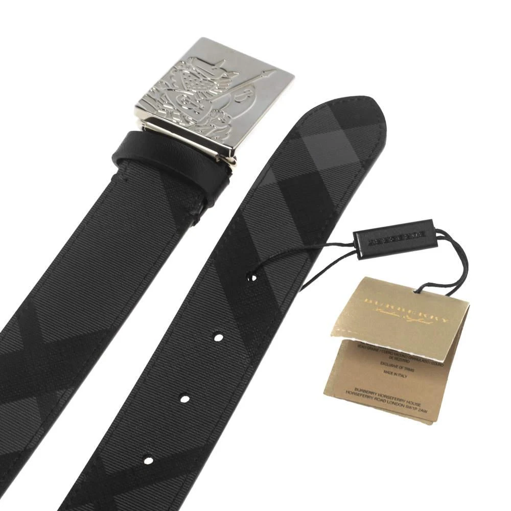 商品[二手商品] Burberry|Burberry Black/Grey Beat Check Coated Canvas Luke Belt 75CM,价格¥2823,第4张图片详细描述