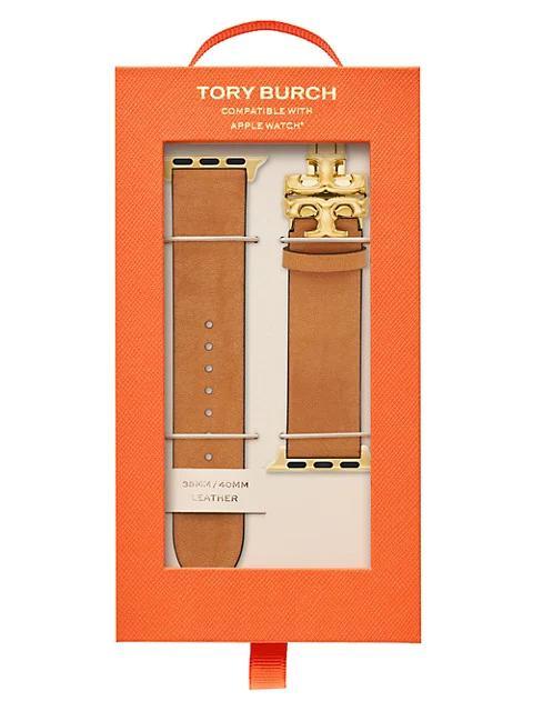 商品Tory Burch|Eleanor Leather Apple Watch® Strap/38MM, 40MM, 41MM,价格¥993,第6张图片详细描述