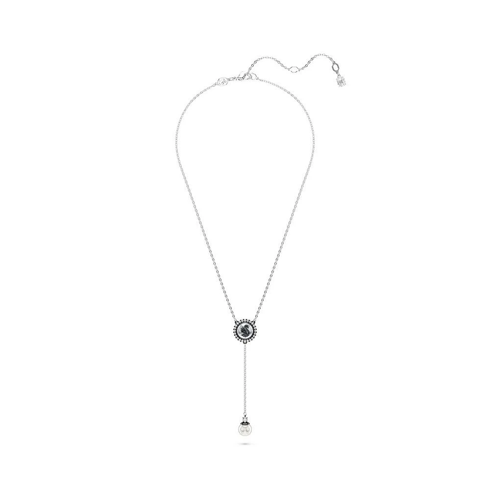 商品Swarovski|Swan, Gray, Rhodium Plated Iconic Swan Y Pendant Necklace,价格¥1462,第3张图片详细描述
