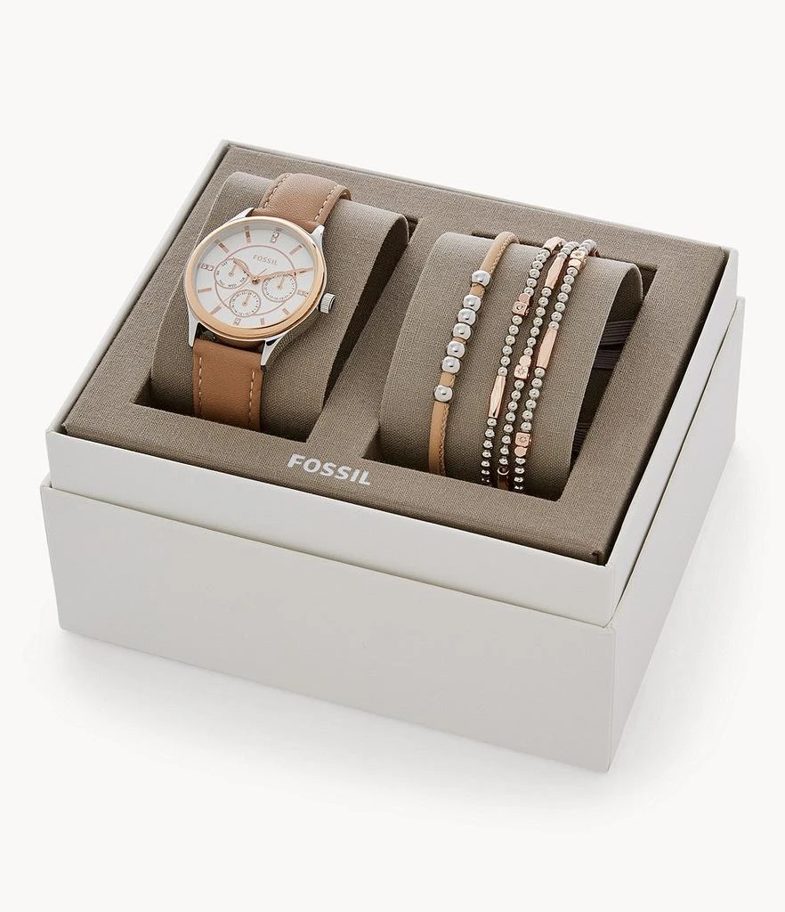 商品Fossil|女士复古摩登精致多功能不锈钢手表,价格¥476,第1张图片