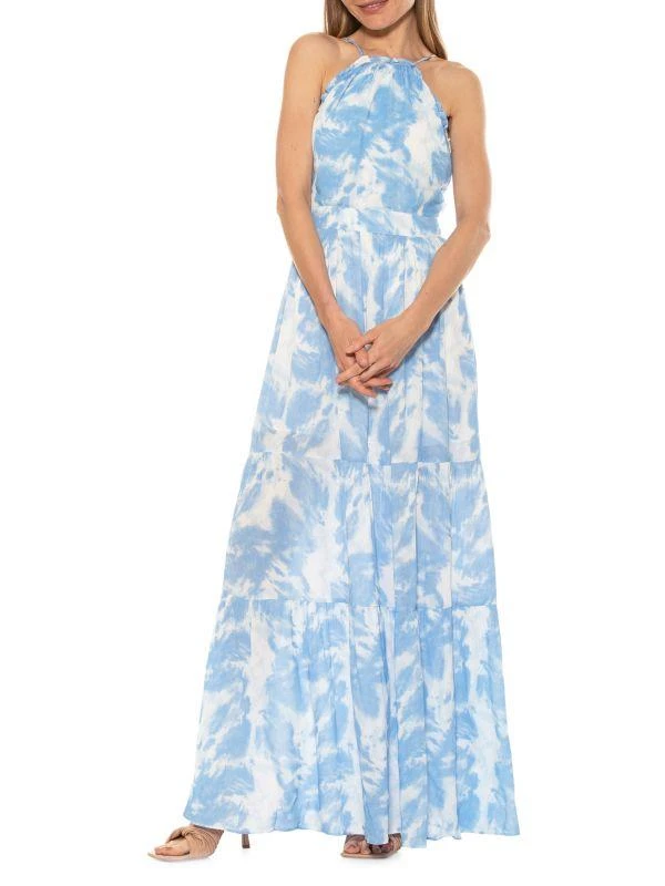 商品ALEXIA ADMOR|Kira Ruffle Halter Maxi Dress,价格¥710,第1张图片