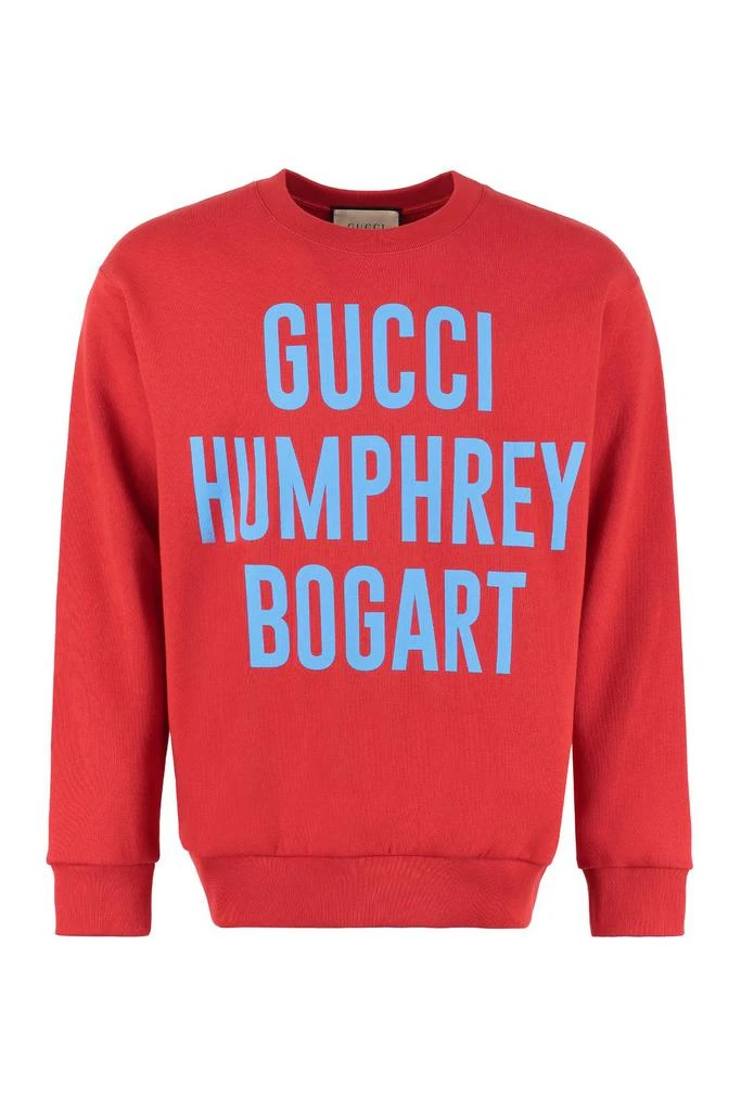 商品Gucci|Gucci Humphrey Bogart Print Crewneck Sweatshirt,价格¥4595,第1张图片