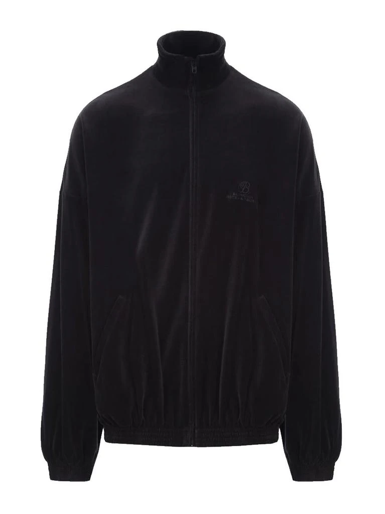 商品Balenciaga|BALENCIAGA High-neck zip-up jacket Black,价格¥4945,第1张图片