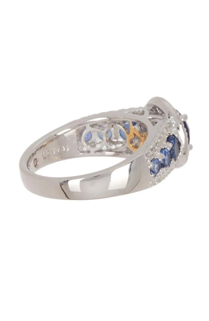 商品Suzy Levian|Sterling Silver Large Sapphire Halo Ring,价格¥2460,第2张图片详细描述