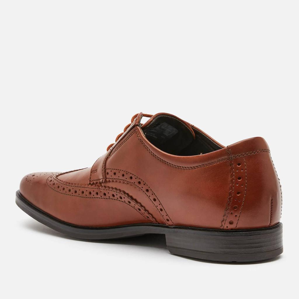 商品Clarks|Clarks Men's Howard Wing Leather Derby Shoes - Dark Tan,价格¥607,第4张图片详细描述