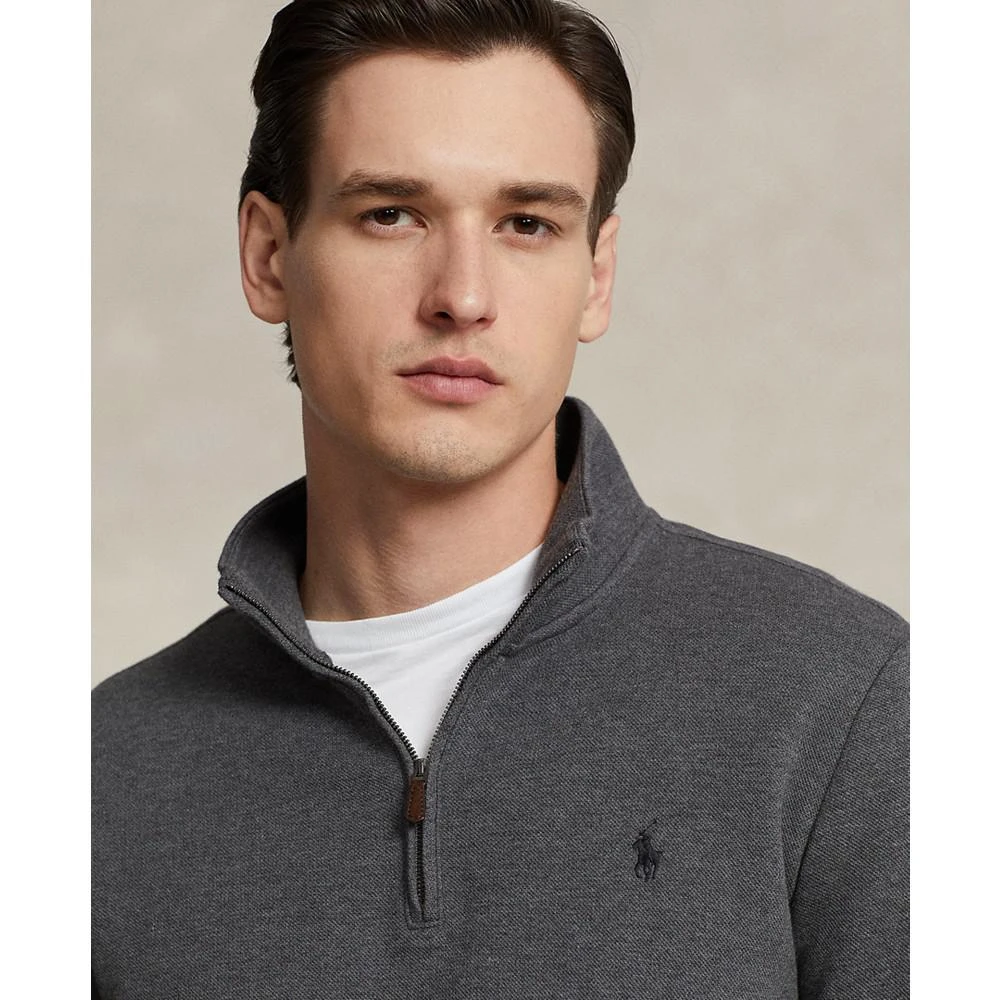 商品Ralph Lauren|Men's Double-Knit Mesh Quarter-Zip Pullover,价格¥674,第3张图片详细描述
