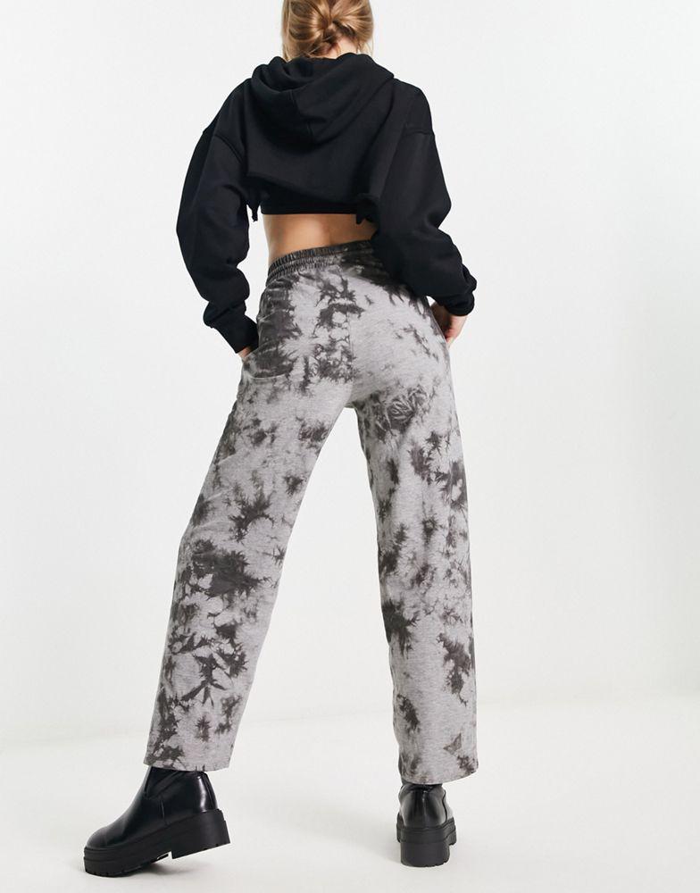 ASOS DESIGN straight leg jogger in mono tie dye商品第3张图片规格展示