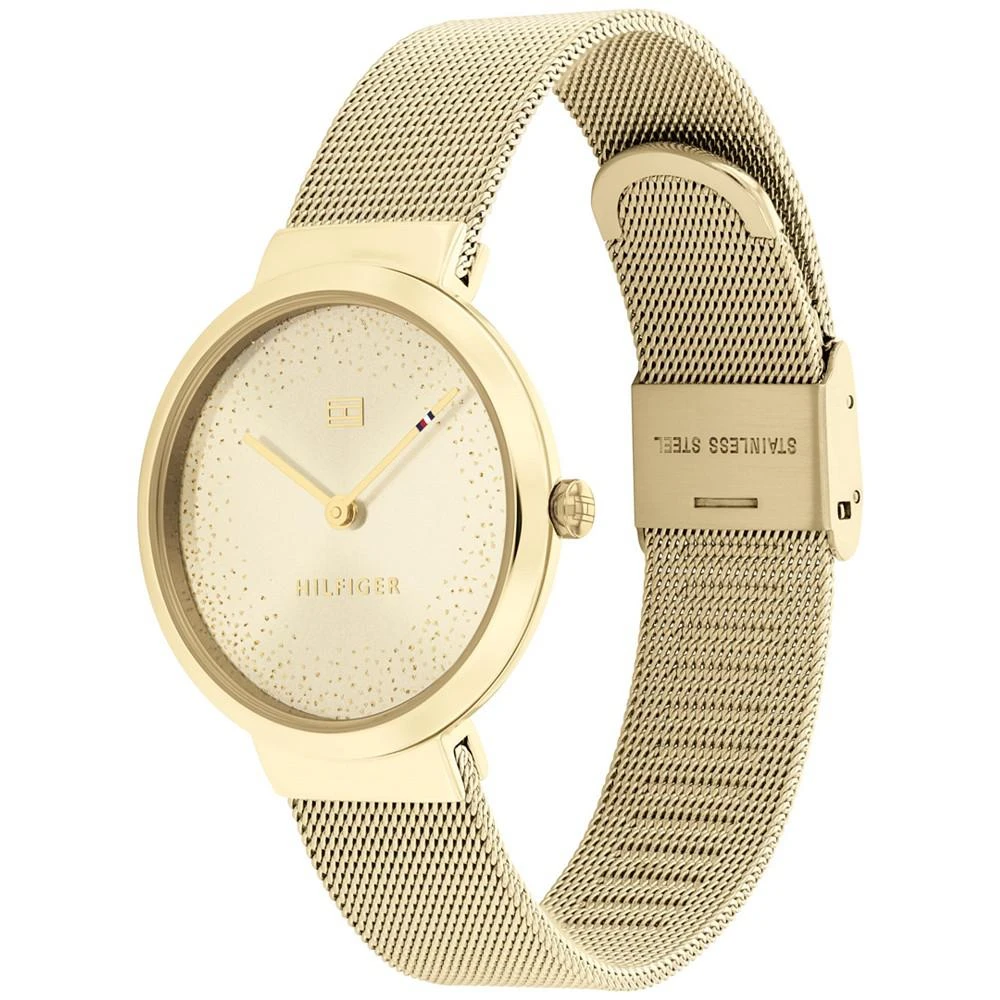 商品Tommy Hilfiger|Women's Gold-Tone Mesh Bracelet Watch 32mm,价格¥815,第2张图片详细描述