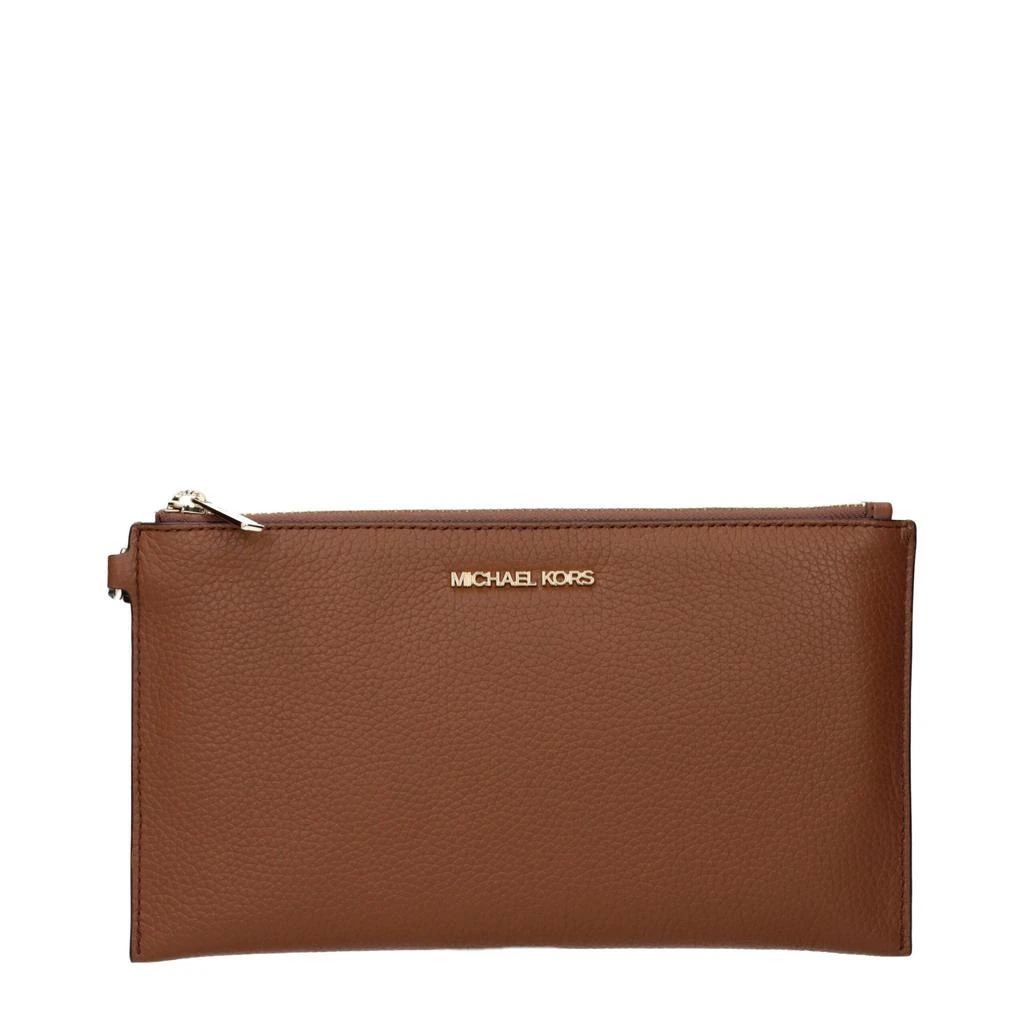 商品Michael Kors|Michael Kors Brown Leather Clutch Bags,价格¥1463,第1张图片
