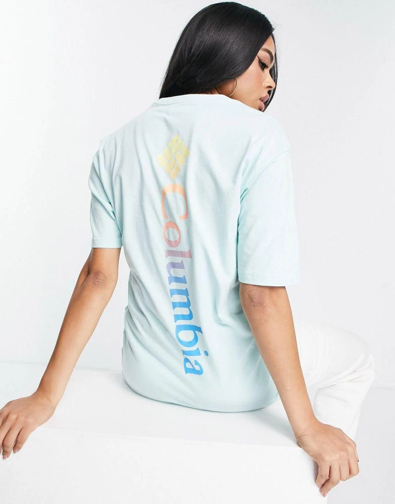 商品Columbia|Columbia Unionville back print t-shirt in light green Exclusive at ASOS,价格¥148,第1张图片