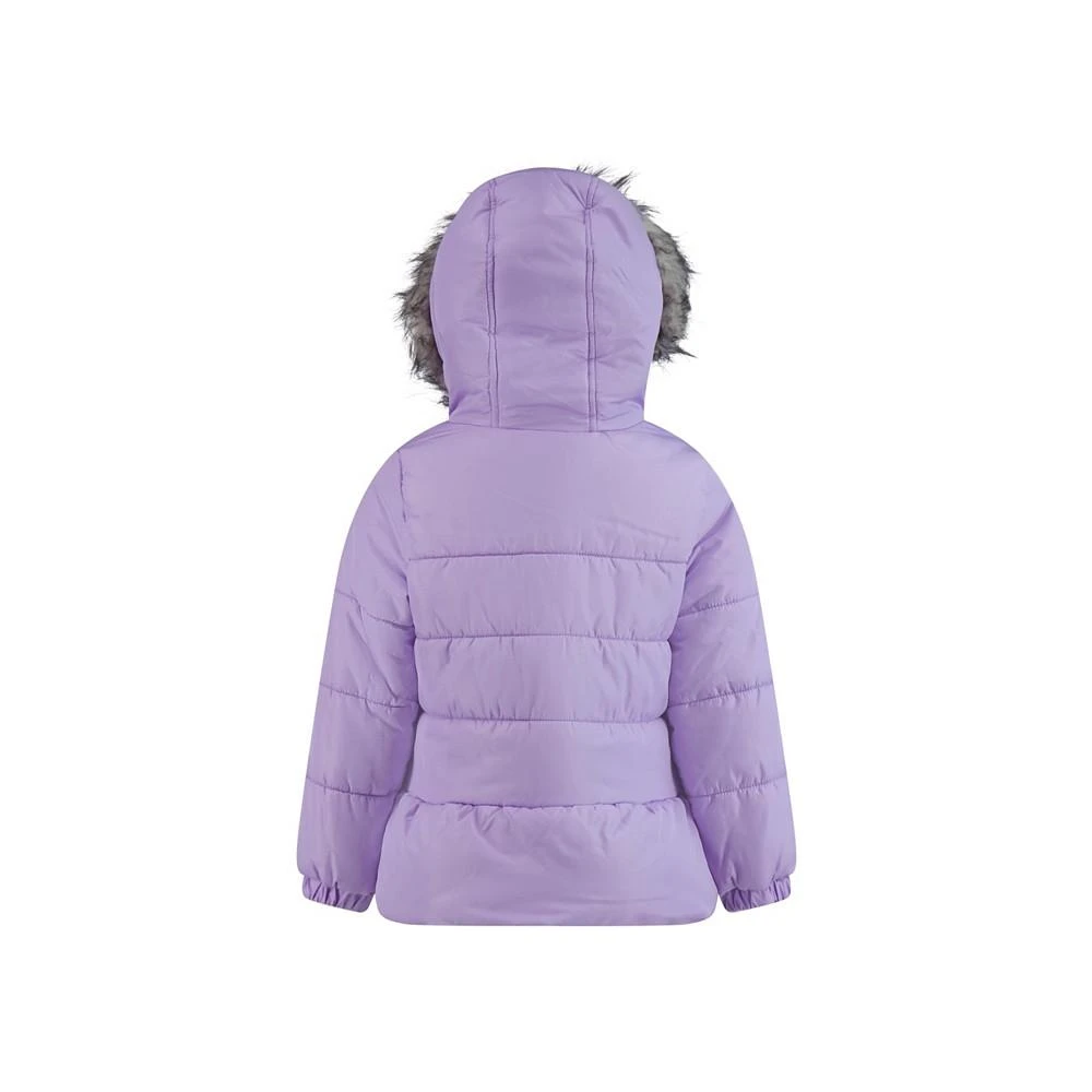 商品Weathertamer|Toddler Girls Solid with Faux Fur Trim Jacket and Fleece Beanie Set,价格¥97,第2张图片详细描述