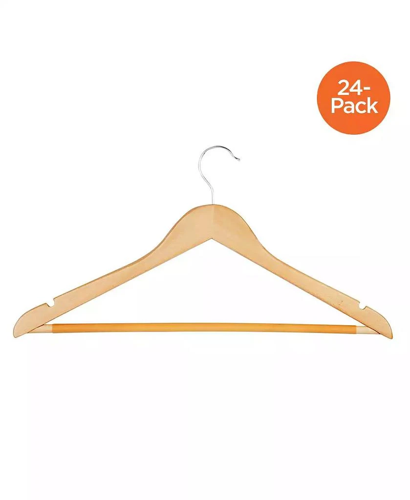 商品Honey Can Do|Hangers, 24 Piece Set Wood Non Slip,价格¥332,第4张图片详细描述