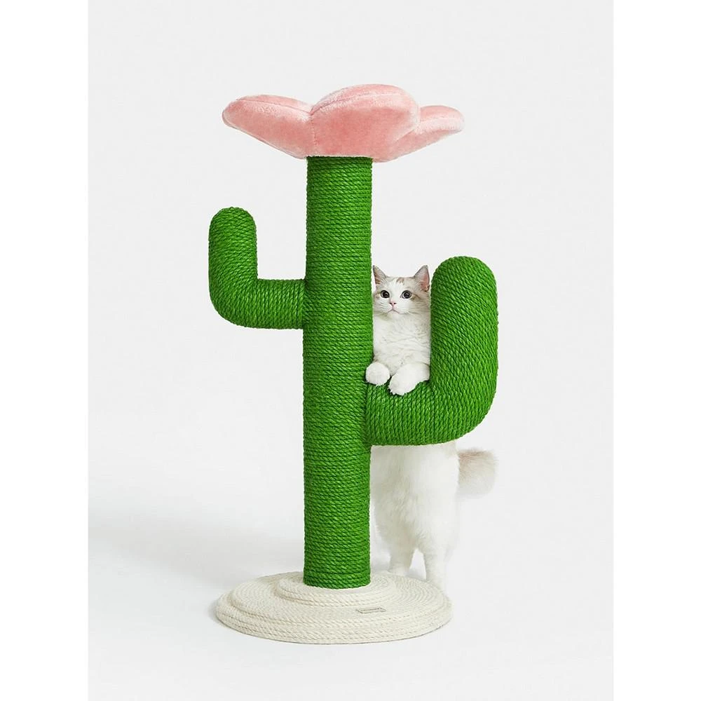 商品VETRESKA|Blooming Cactus Cat Scratching Post, Cactus Cat Scratchers Kitten Scratch Pole with Natural Sisal Rope for Indoor Cats, Vertical Cactus Cat Tree for Adult Cats and Kittens,价格¥1344,第1张图片