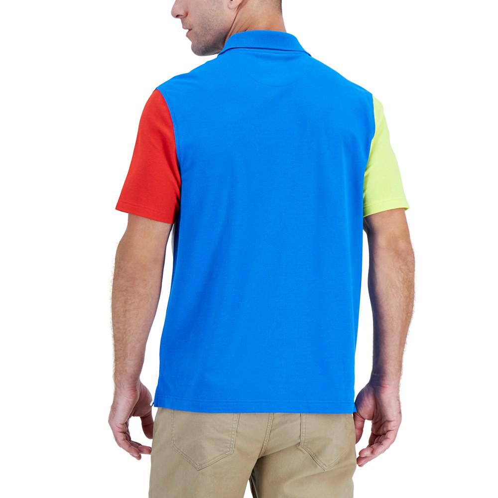 Men's Short-Sleeve Colorblocked Polo, Created for Macy's商品第2张图片规格展示